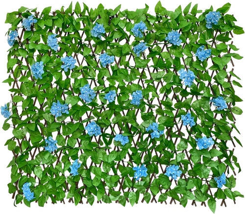 86 york expandable fence privacy screen faux ivy shown in use