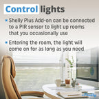 Shelly Plus Add-On | Wi-Fi & Bluetooth Add-On for Shelly Plus Devices | Measure Temperature and Humidity | Home Automation | Works with Alexa & Google Home | iOS Android App | No Hub | Digital Sensor