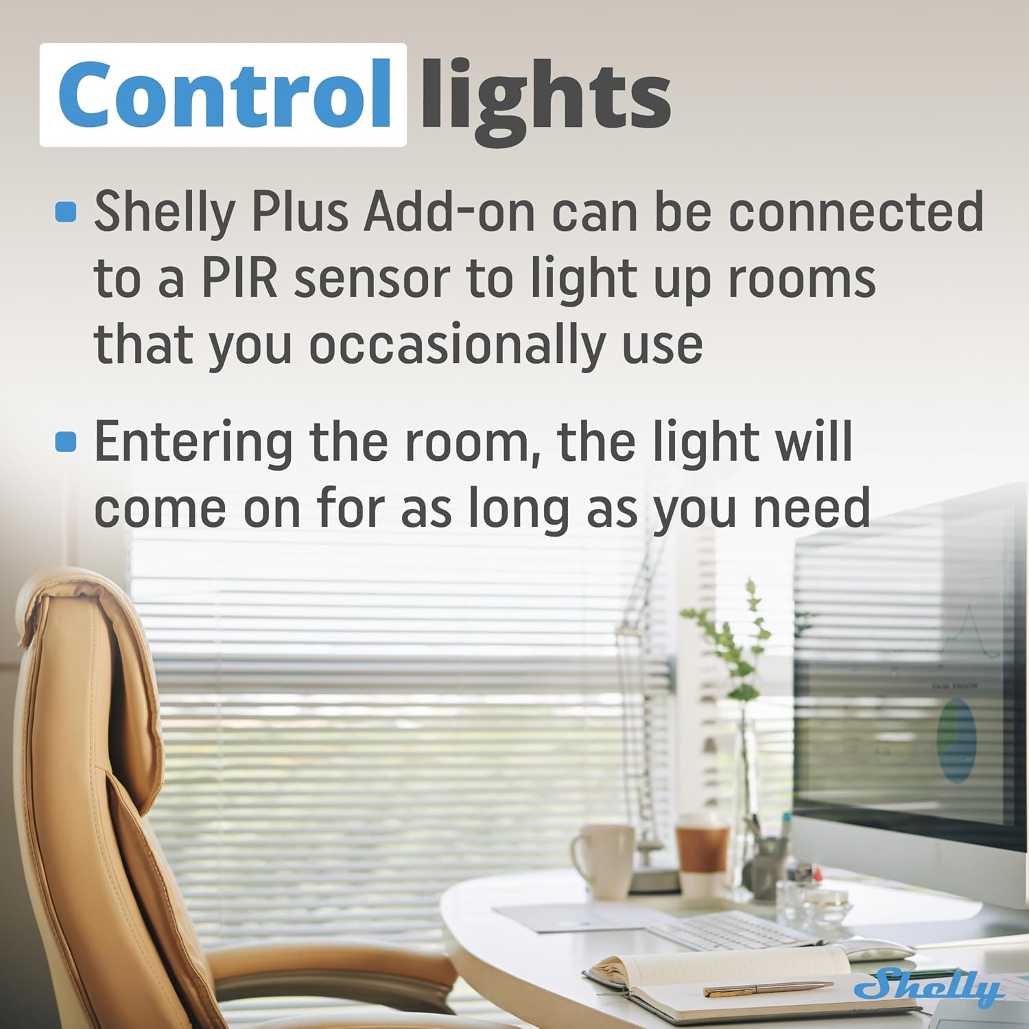 Shelly Plus Add-On | Wi-Fi & Bluetooth Add-On for Shelly Plus Devices | Measure Temperature and Humidity | Home Automation | Works with Alexa & Google Home | iOS Android App | No Hub | Digital Sensor