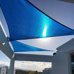 SUNNY GUARD Sun Shade Sail 20'x20'x20' Triangle Blue UV Block Sunshade for Backyard Yard Deck Patio Garden Outdoor Activities and Facility(We Make Custom Size)