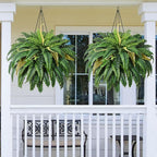MARTINE MALL 48 inch Fake Ferns Artificial Ferns for Outdoors Look Real, 88 Branches Large Faux Boston Fern for Outdoor Planter Realistic UV Resistant Hanging Artificial Fake Plants for Porch Patio