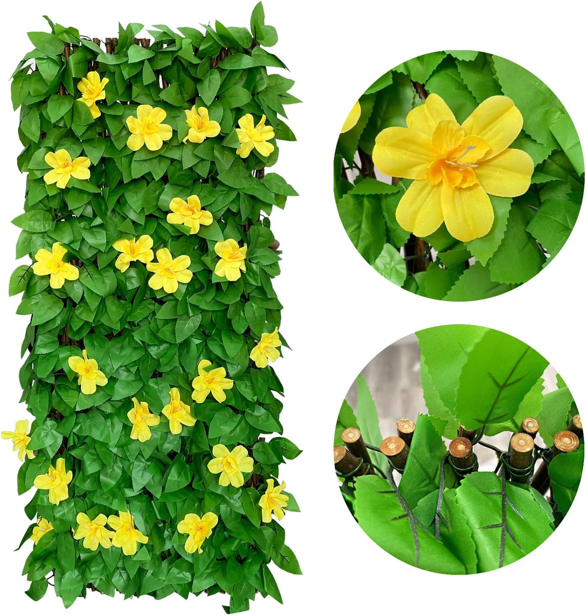 sumery expandable fence privacy screen for balcony patio, side view