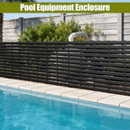 48in h x 45in w air conditioner fence, side view