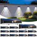 kolpop 16 Pack Solar Fence Lights Outdoor with 3 Modes Motion Sensor,IP65 Waterproof Fence Lights Solar Powered,1200mAh 60LM Bright LED Solar Lights for Fence,Patio,Backyard,Wall,Garden(Cool White)