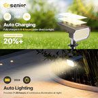 Ensenior Solar Spotlights Outdoor, 56 LEDs Brightness Adjustable 6500K LED Solar Garden Lights, Halloween Christmas Landscape Lighting for Flag/Yard/Pathway, IP65 Waterproof - 4 Pack