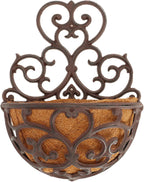 Esschert Design USA BPH51 Half Round Cast Iron Wall Planter