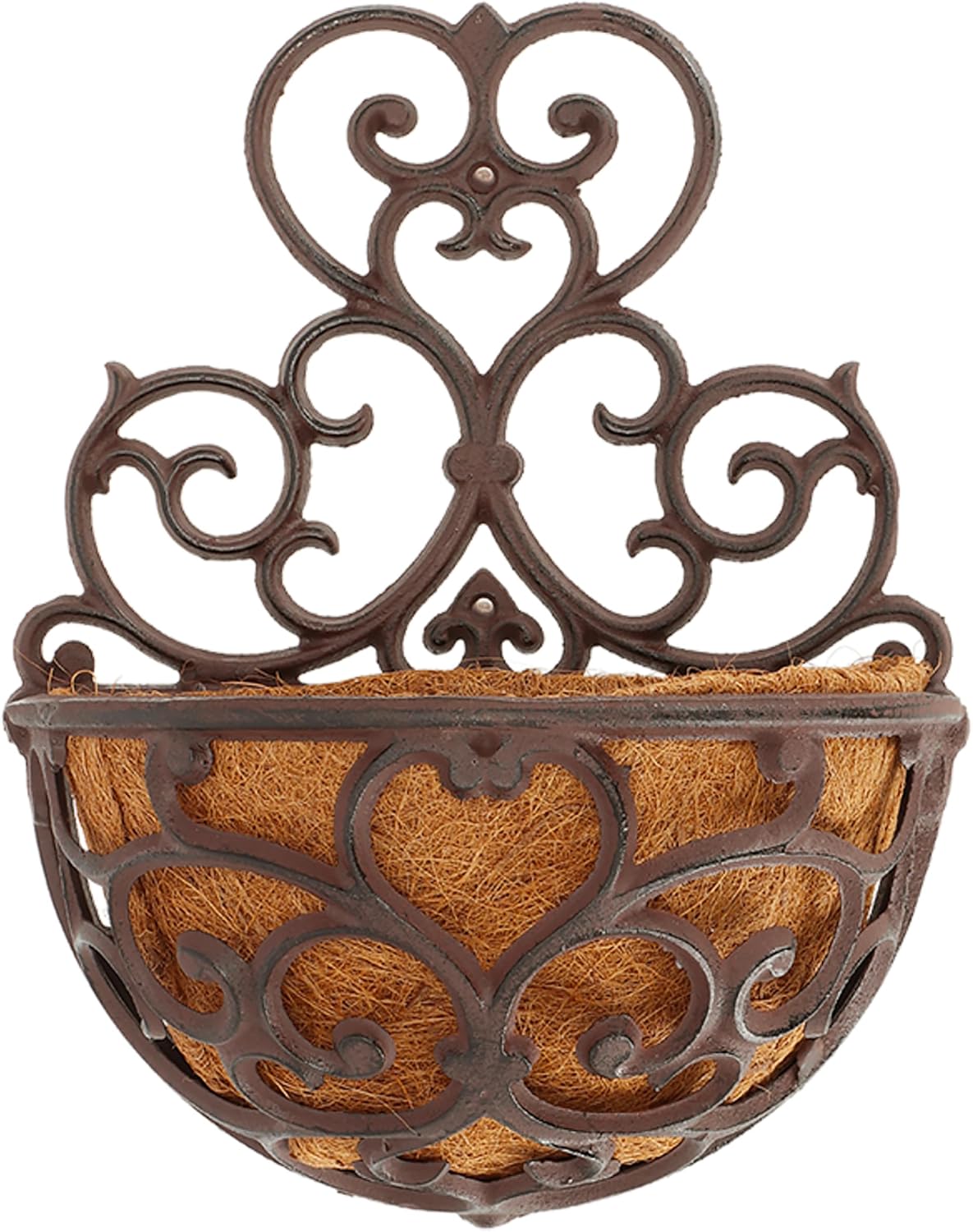Esschert Design USA BPH51 Half Round Cast Iron Wall Planter