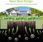 8x4x2FT Galvanized Raised Garden Bed,Galvanized Planter Boxes Outdoor, Large Metal Raised Garden Beds for Vegetables-Green