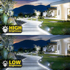 T-SUN Solar Spotlights, 4 LED Solar Powered Landscape Spotlights Waterproof Outdoor Lights Auto ON/OFF for Garden, Driveway, Yard, Patio, Pool Area (White-4 Pack)