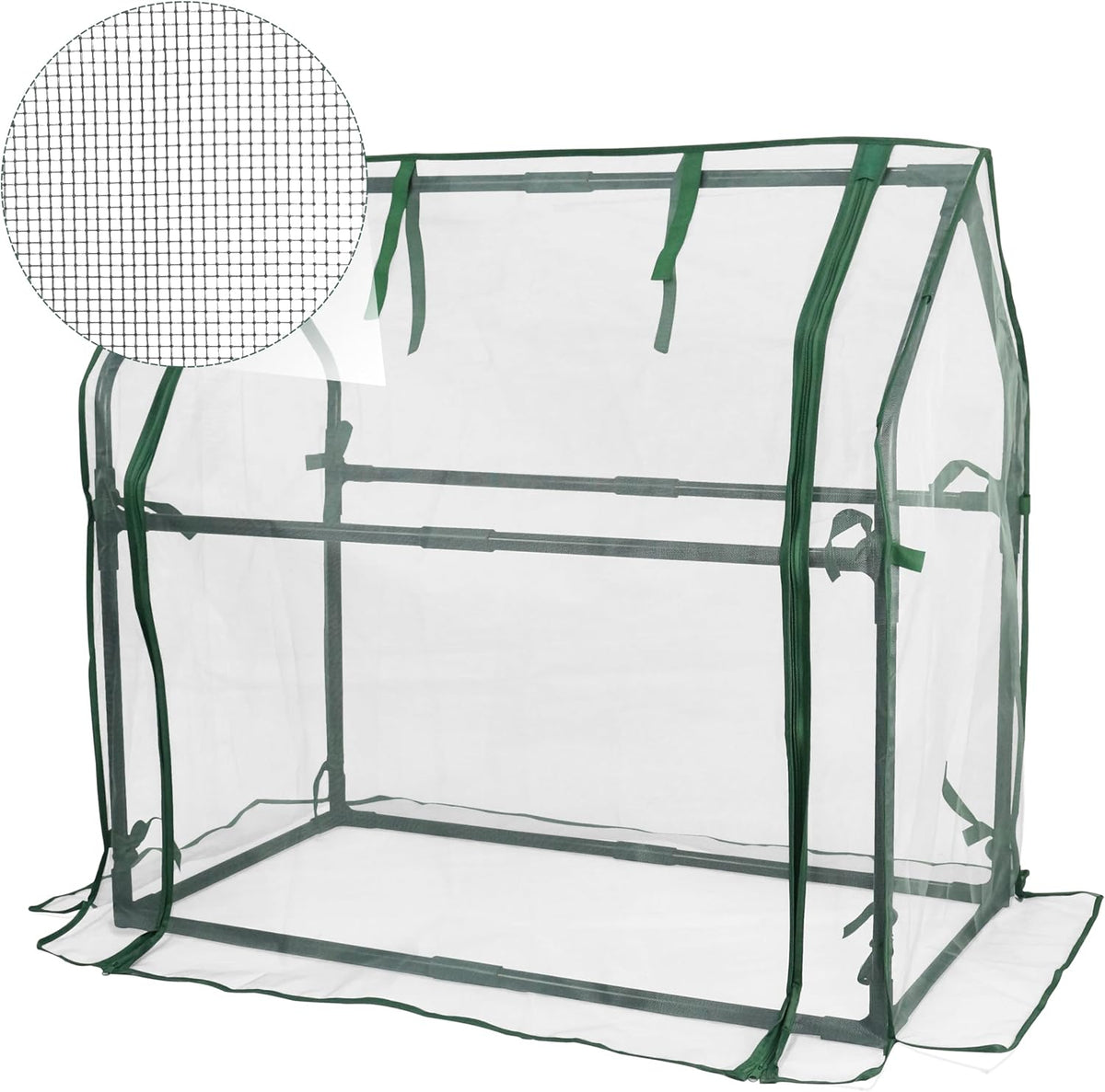 gardzen mini greenhouse with mesh cover 36.2"(l) x18.9(w), main product view