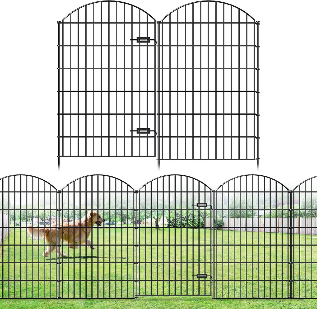 metal garden fence with gate 48 in x, main product view