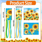 NOVWANG 2 Pieces Sunflower Windsock, 40 Inch Wind Socks for Outside Sunflower Wind Sock Summer Windsock for Home Garden Yard Balcony Decoration