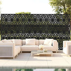 Outdoor Privacy Screen,72" H×47" W Metal Privacy Screen, Freestanding Privacy Fence Panels for Patio
