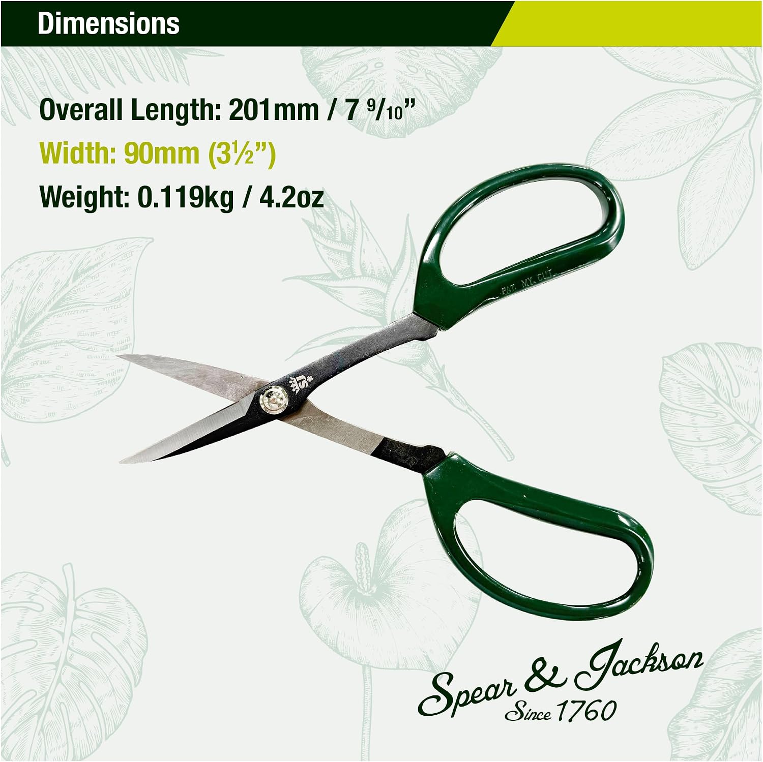 Spear & Jackson Kew Gardens Urban Oasis Japanese Bonsai Scissors - Precision Pruning Shears with Carbon Steel Blades, Fine Tip for Indoor Plants & Balcony Plants
