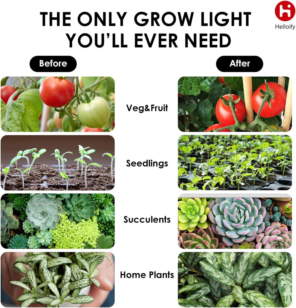 helloify A19 LED Plant Grow Light Bulb, 9W, Equivalent 100W, DIY Horticulture & Indoor Gardening, Growing Light for Indoor Plants, Flowers, Greenhouse, 2 Count, White and Red spectrum(Pink)
