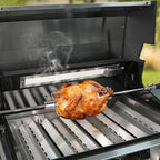 Skyflame Universal 304 Stainless Steel Rotisserie Meat Forks | Fits 1/2-Inch and 3/8-Inch Hexagon Spit Rods, Fits 3/8-Inch and 5/16-Inch Square Spit Rods, Fits 1/2-Inch Round Spit Rods