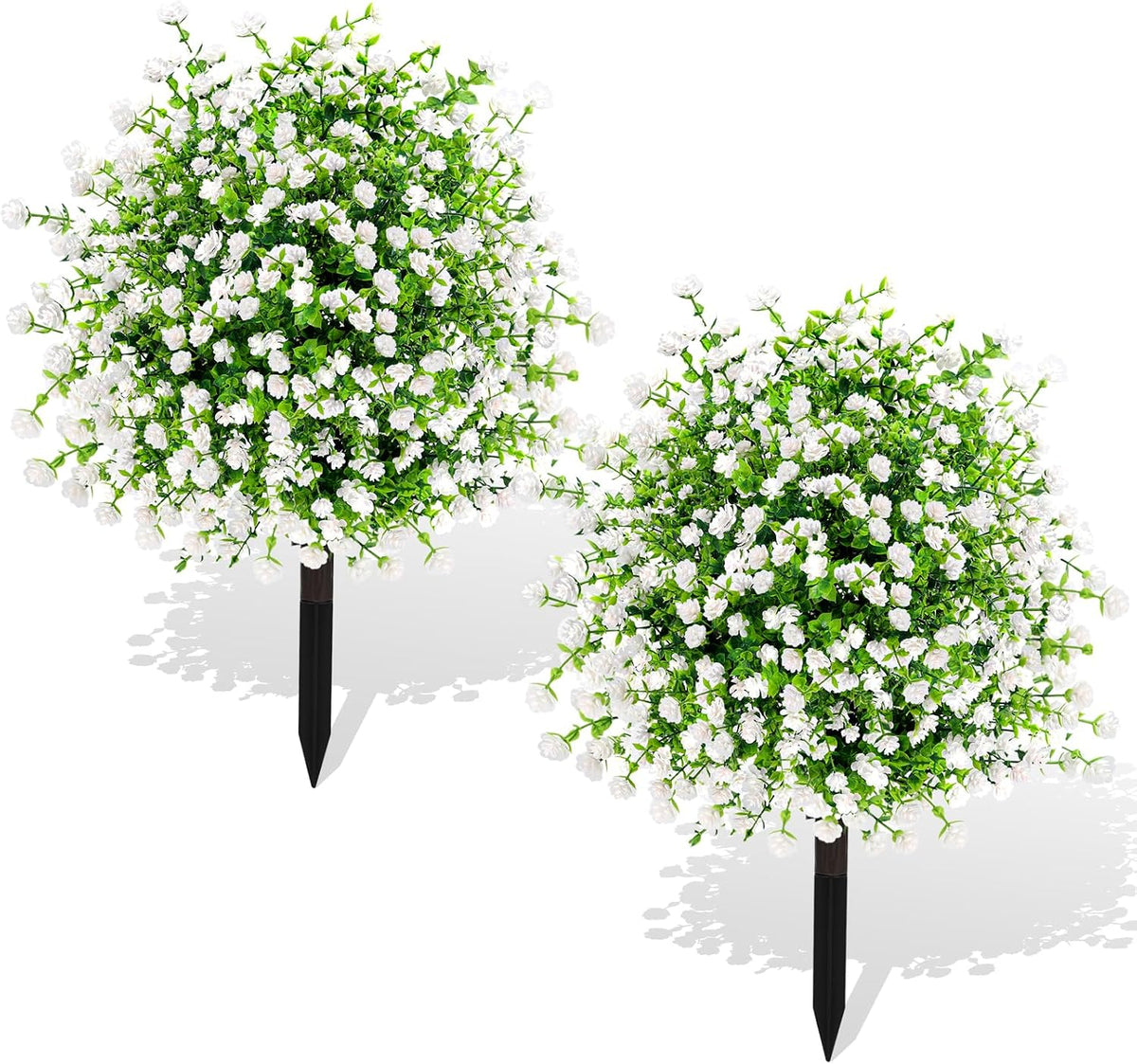 enven white artificial flowers for outdoors, 2 pack, main product view