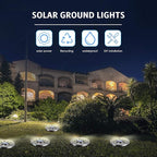 4.6inch Solar Lights Outdoor Waterproof,12Pack Solar Lights for Outside,Solar Garden Lights Landscape Lighting for Patio Pathway Lawn Yard Deck Driveway Walkway(White Light)