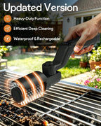 Upgraded Cordless Spinning Electric Grill Brush | 4000mA Battery, 500 RPM, 4 Speed, 180° Adjustable, Fits All Grill Grates, Cleaning And Polishing, Outdoor BBQ Grill Cleaning