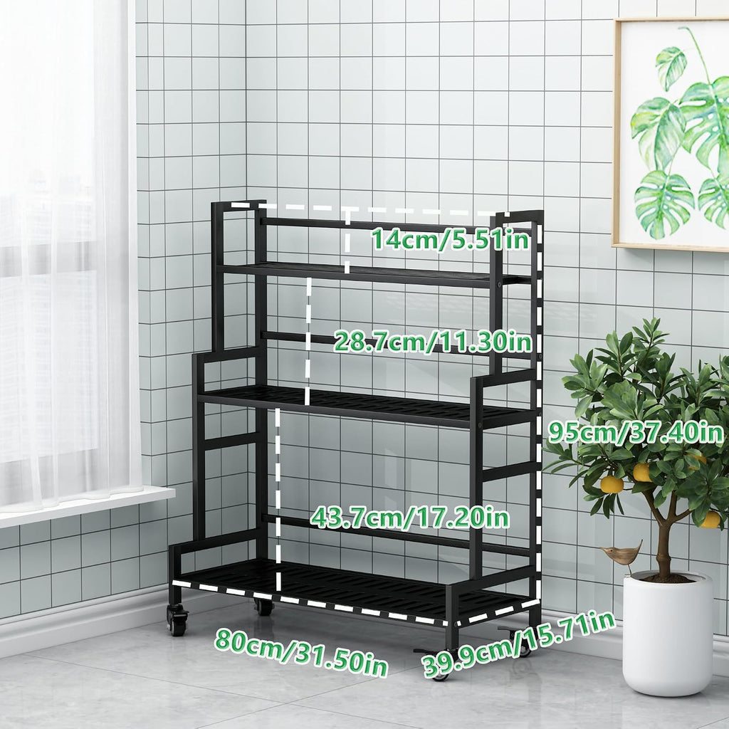 yizajia plant stand indoor outdoor tiered stands shelf, close-up detail