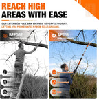 LAANPOLE 26FT Reach Tree Trimmer, Manual Pole Saw with 5-20FT Extension Pole, Tree Pruner Extendable for High Tree Branch Trimming Pruning Cutting
