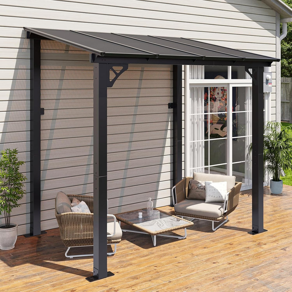 aoxun premium gazebo with aluminum frame & polycarbonate, main product view