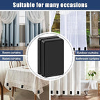 36 Pcs Outdoor Curtain Weights, Plastic Wrapped Heavy Duty Curtain Weights Magnetic Bottom Square Weight for Heavy Wind,Outside Curtain,Patio (Black)