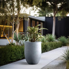 Kante Tall Concrete Planter, 21.7-Inch Height Blue-Gray Large Indoor Outdoor Plant Pot with Drainage Hole for Patio Garden Home, Modern Decor for Flowers and Tree