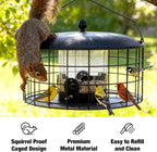 veehoo squirrel proof bird feeders for outdoors hanging, close-up detail
