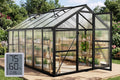 8x12 ft greenhouse with hygrometer, windproof warm plant, main product view