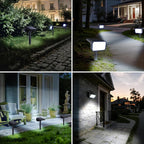 Fabrito Solar Spot Lights Outdoor 10 Pack, [108Leds, 4 Modes] Auto On/Off Spotlights, IP67 Waterproof Landscape Lights for Tree, Yard, Patio, Pool, Pathway, Driveway, Cool White