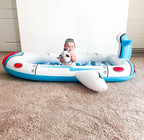 Kiddie Pool Splash Pad for Kids 68" x 38" x 21.5" | 3-in-1 Inflatable Sprinkler Pool for Toddlers Ages 3-8, Backyard Water Play Mat, Outdoor Summer Wading Pool for Boys & Girls