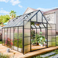 wacasa 12x10x10 ft polycarbonate greenhouse with aluminum frame, main product view