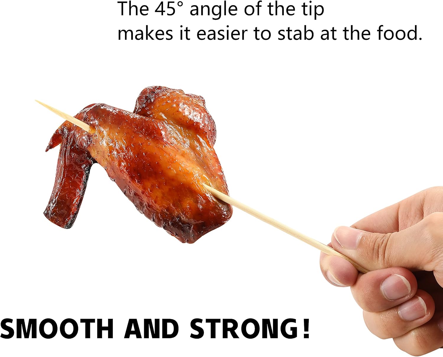 1000 PCS Bamboo Skewers, 6 Inch Food Sticks for Appetizers Fruit Kebabs | Natural Mini Wooden Skewers for Barbecue Grilling Burger Sausage, Cocktail Picks for Drinks, Long Toothpicks Tooth Picks