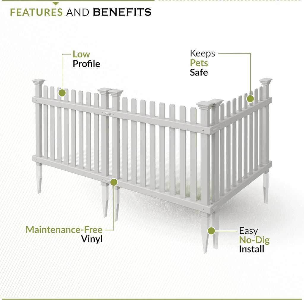 zippity roger rabbit garden fence, white vinyl diy, close-up detail