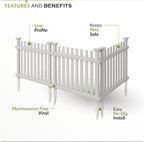 zippity roger rabbit garden fence, white vinyl diy, close-up detail