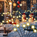 Solar Firefly Lights Outdoor, 8 Pack, Warm White, Swaying, Waterproof, Garden Decor for Yard Patio Pathway Lawn, Gardening Gifts