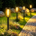 Solar Lights Outdoor, 8 Pack Waterproof IP65 Auto On/Off Solar Pathway Lights 3000K for Garden, Landscape, Path, Yard, Patio, Driveway,Walkway Decor, Landscape Lighting