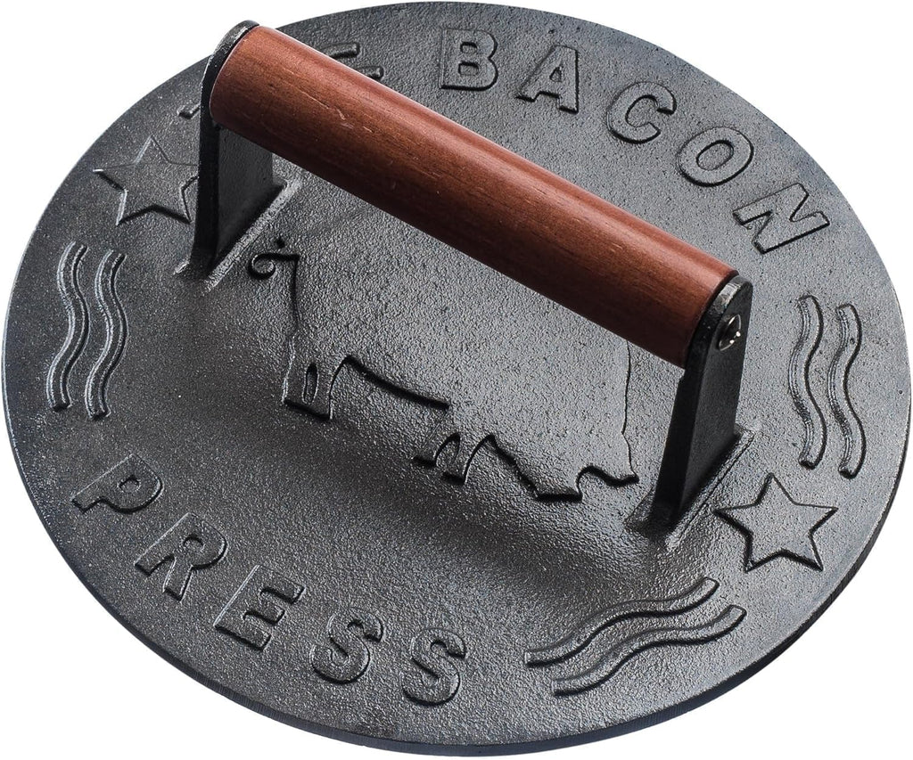 Bellemain Smash Burger Press, Grill Press, Bacon Press, Meat Press, 7 Inch | Food Grade Iron Cookware, Heavy Duty Cast Iron, 3Lbs, Equalizied Weight Distribution