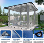 clear tarp 8 x 10 ft clear tarps showing dimensions