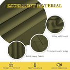 NICETOWN Blackout Window Curtain 90 inch Length - Room Darkening Thermal Insulated Grommet Large Window Treatment Light Blocking for Bedroom/Doorway (Olive Green, 1 Panel, W52 x L90)