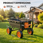 etoolab dump garden cart 900lb capacity with 10-inch, view 9