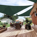 Patio Paradise 7' x 7' x 7' Sun Shade Sail Triangle Canopy Shade Cloth Fabric Sunlight Block Patio Pergola Cover HDPE Deck Awning for Outdoor Backyard Roof Shading, Green