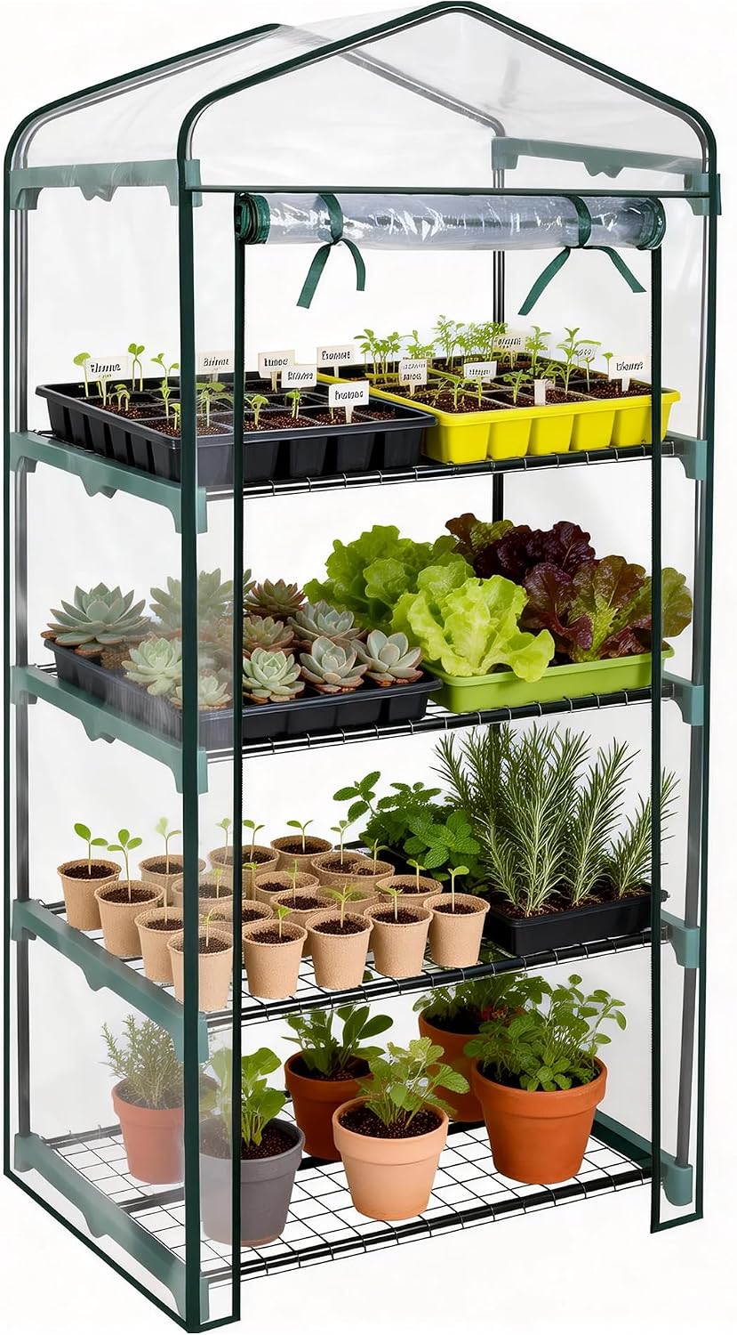 worth garden 4 tier mini greenhouse - 63'', main product view