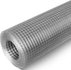 Hardware Cloth 1/2" 48x100ft 19 Gauge Welded Wire Roll | Hot-Dip galvanized welded mesh with corrosion resistance and strong joints for Chicken Coop Gopher Barrier & outdoor fencing
