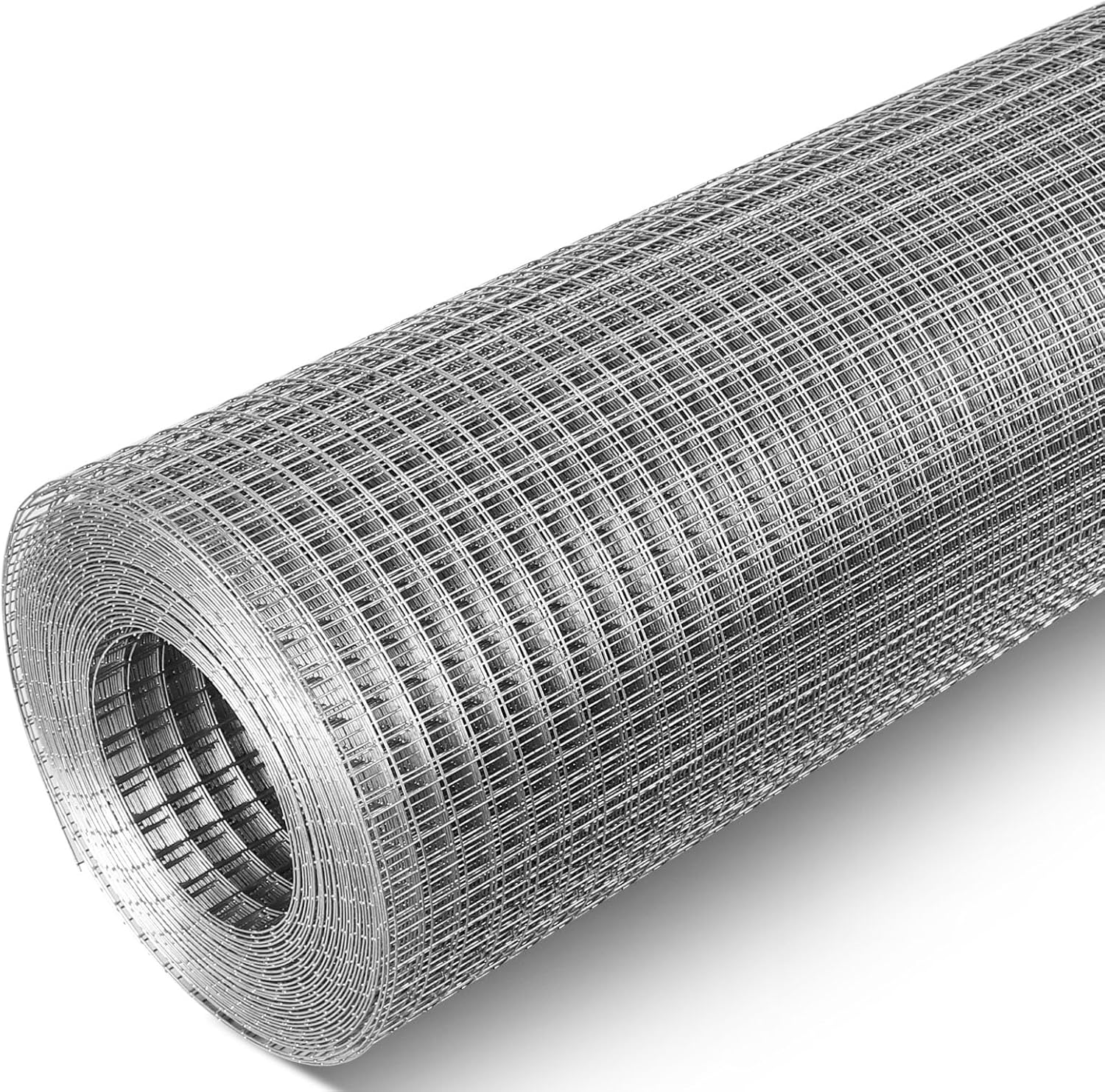Hardware Cloth 1/2" 48x100ft 19 Gauge Welded Wire Roll | Hot-Dip galvanized welded mesh with corrosion resistance and strong joints for Chicken Coop Gopher Barrier & outdoor fencing
