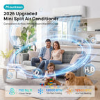 mountman 12000btu mini split ac/heating system with wifi shown in use