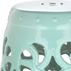 Safavieh Imperial Vine Ceramic Decorative Garden Stool, Light Blue