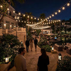 RTTY Dense-Glow 200FT Outdoor String Lights Expandable System with 100 G40 Bulbs (2x100FT) - for Sprawling Properties, Large Commercial Patios, or Dual-Zone Backyard & Event Lighting
