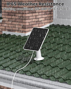 5W Solar Panel Charger Compatible with Arlo Essential 2K Outdoor Camera(2nd Gen)/Essential Outdoor XL(2nd Gen)/Essential Spotlight, IP65 Waterproof 10ft USB-C & Micro USB Cable & Wall Mount, 2 Pack